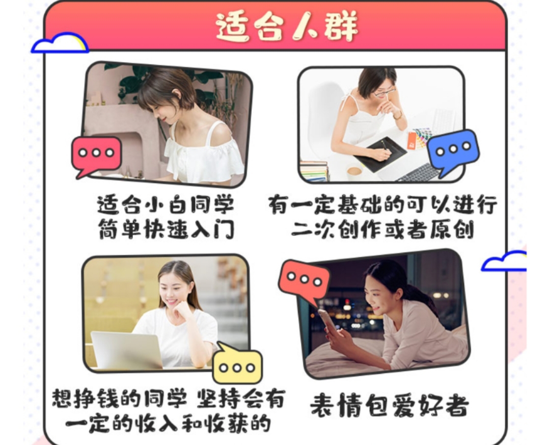 玩賺PS微信表情包繪制-實戰課外面價(1600)